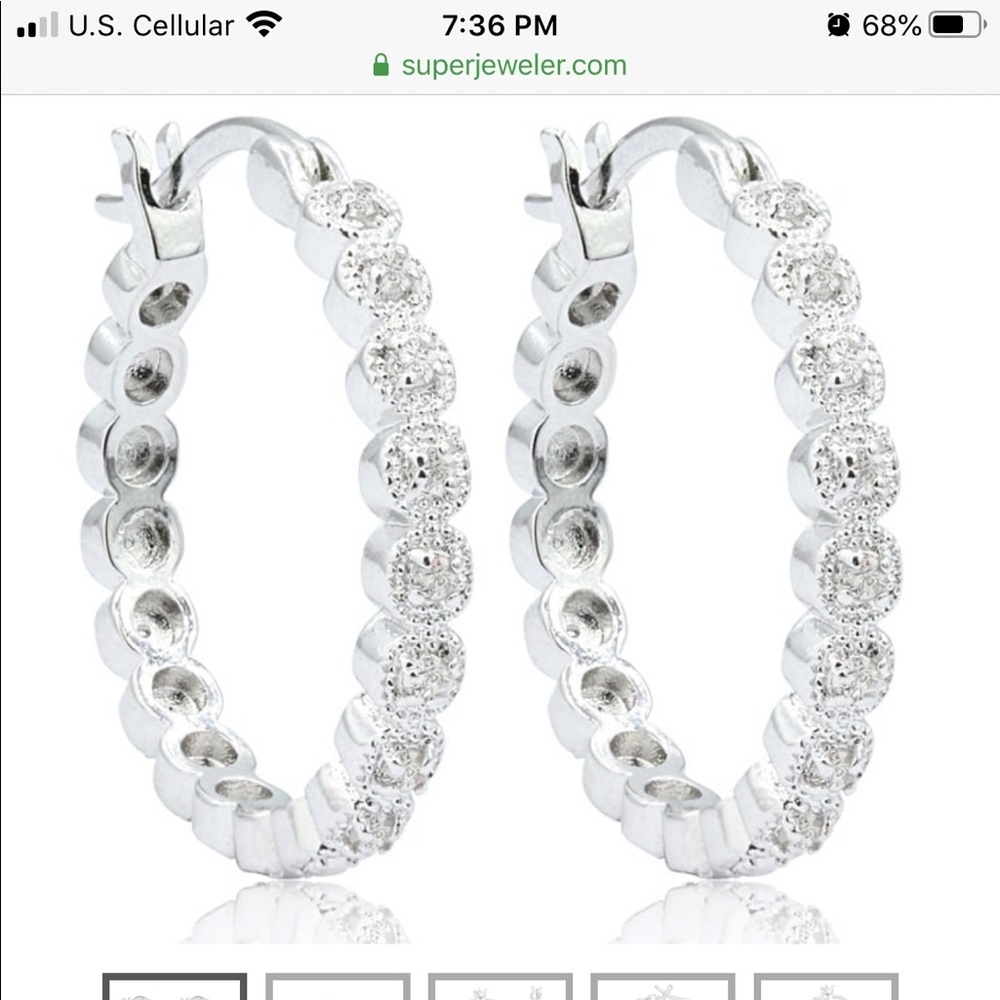 Gorgeous diamond hoop earrings